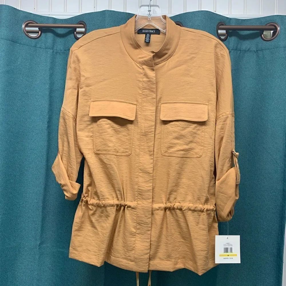 NWT Ellen Tracy Lightweight Jacket in Sandstone Size Medium